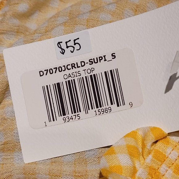 Dippin' Daisys Oasis tube top with ruffle trim. Size S. NWT - Picture 5 of 5